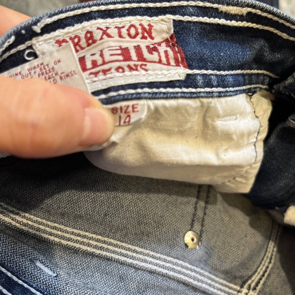 VTG‎ Braxton Stretch Jeans Women’s Size 14 Blue Dark Washed High Rise Retro 80’s - Picture 5 of 12